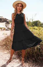 Midi Jurk met Gelaagd Ontwerp - Midi Dresses - Jurkjes.co