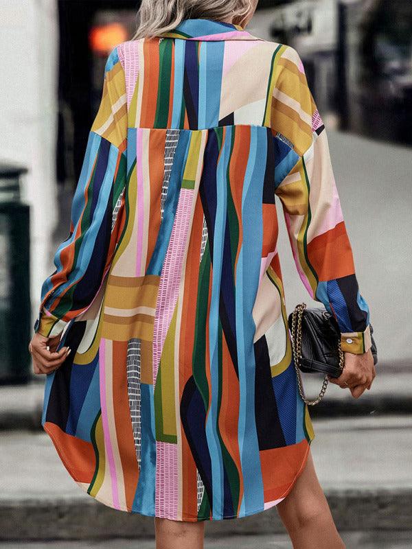 Midi Jurk met Geometrisch Patroon - Group8 - Jurkjes.co