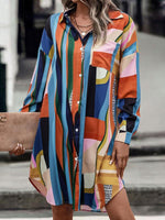 Midi Jurk met Geometrisch Patroon - Group8 - Jurkjes.co