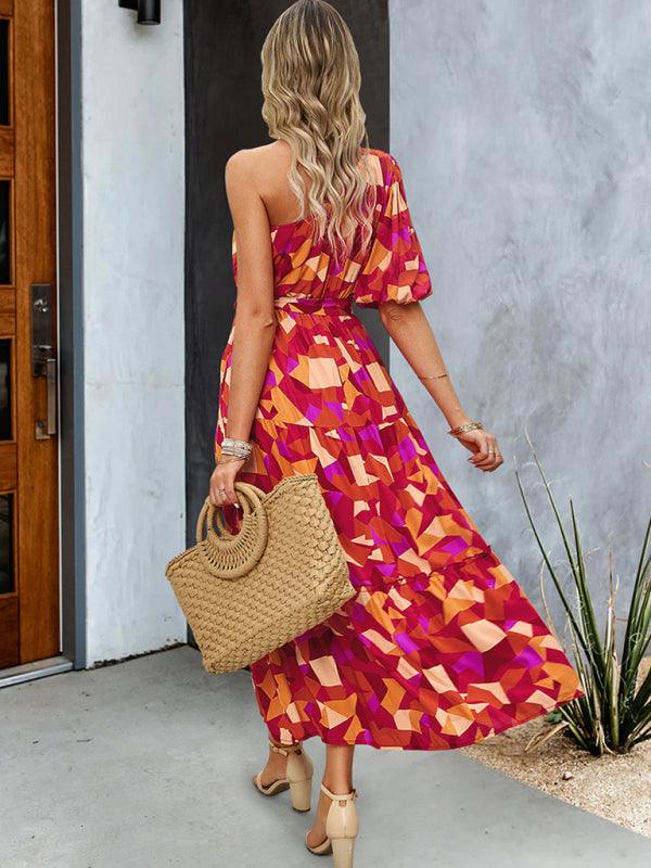 Midi Jurk met Geometrisch Patroon - Maxi Dresses - Jurkjes.co