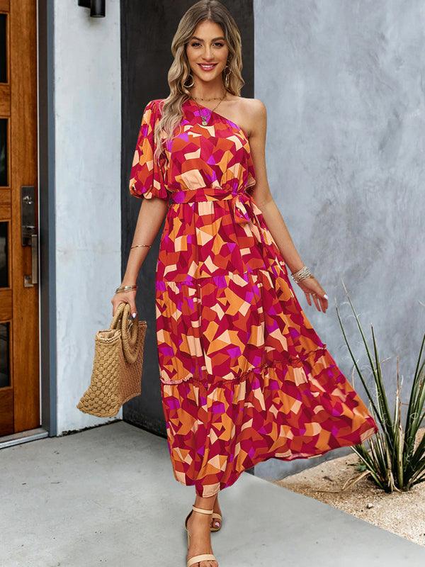 Midi Jurk met Geometrisch Patroon - Maxi Dresses - Jurkjes.co