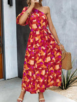 Midi Jurk met Geometrisch Patroon - Maxi Dresses - Jurkjes.co