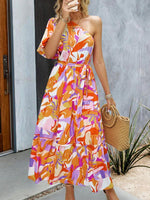 Midi Jurk met Geometrisch Patroon - Maxi Dresses - Jurkjes.co