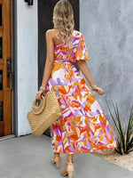 Midi Jurk met Geometrisch Patroon - Maxi Dresses - Jurkjes.co