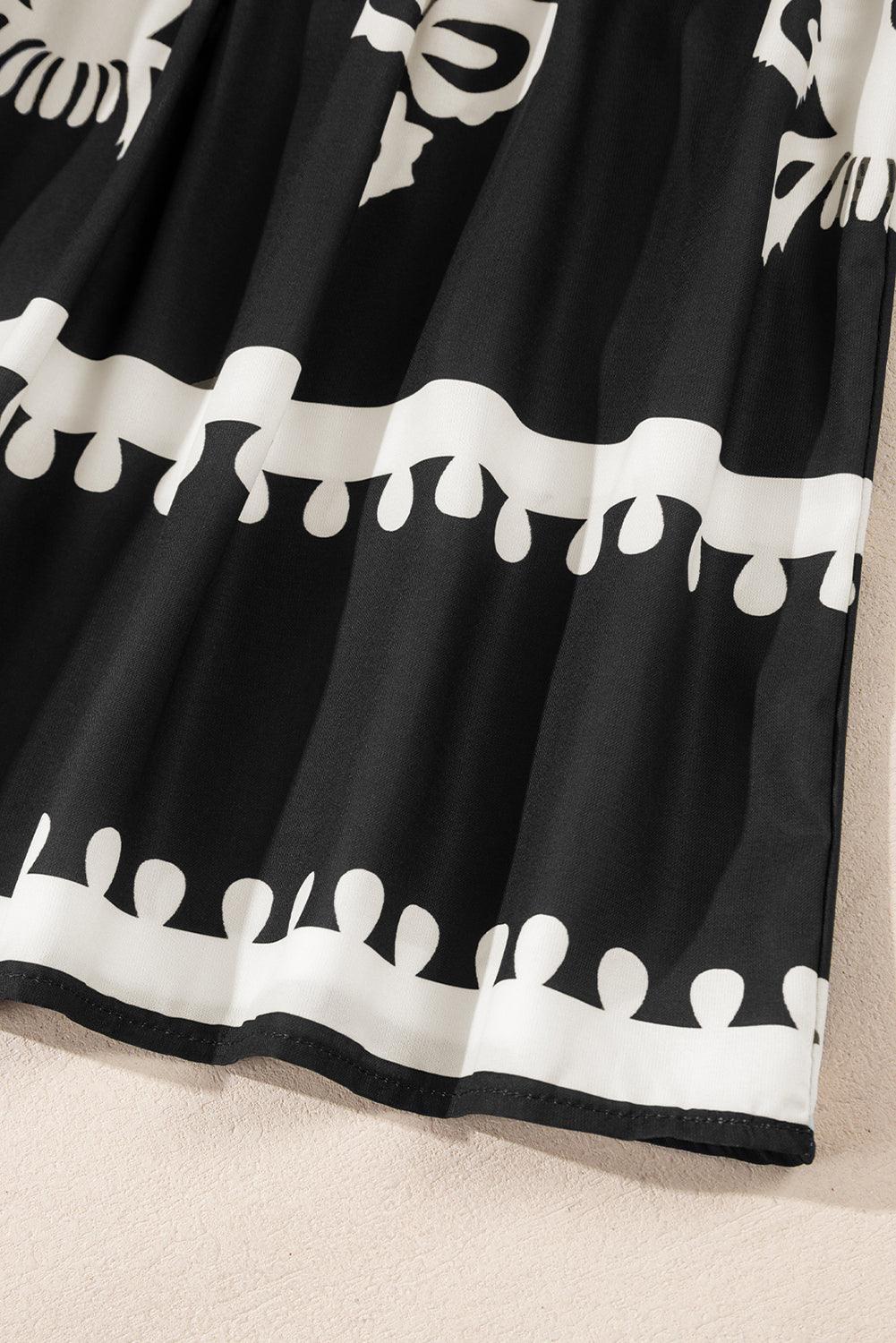 Midi Jurk met Geometrisch Patroon - Midi Dresses - Jurkjes.co