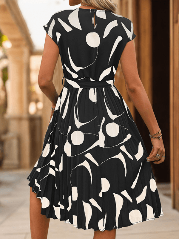 Midi Jurk met Geometrisch Patroon - Midi Dresses - Jurkjes.co