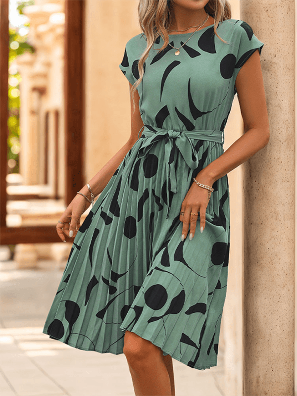 Midi Jurk met Geometrisch Patroon - Midi Dresses - Jurkjes.co