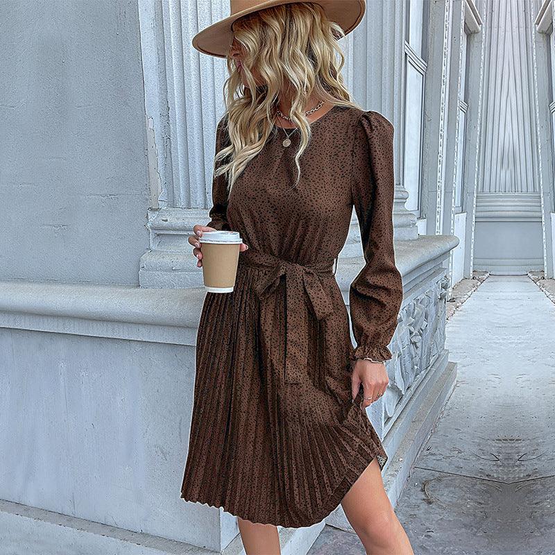 Midi Jurk met Geometrisch Patroon - Midi Dresses - Jurkjes.co