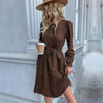 Midi Jurk met Geometrisch Patroon - Midi Dresses - Jurkjes.co