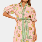 Midi Jurk met Geometrisch Patroon - Women Summer Dress - Jurkjes.co