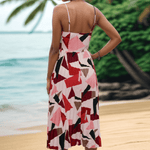 Midi Jurk met Geometrisch Patroon - Women Summer Dress - Jurkjes.co