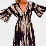 Midi-jurk met Geometrisch Patroon - Women Summer Dress - Jurkjes.co