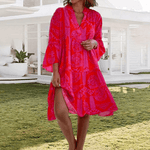 Midi-jurk met Geometrische Print - Dresses - Jurkjes.co