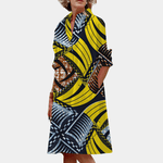 Midi-jurk met Geometrische Print - Women Summer Dress - Jurkjes.co