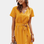 Midi-jurk met Gestreept Patroon - Women Summer Dress - Jurkjes.co