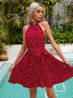 Midi Jurk met Halterhals en Polka Dots - Group4 - Jurkjes.co