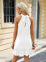 Midi Jurk met Halterhals en Strikband - Mini Dresses - Jurkjes.co