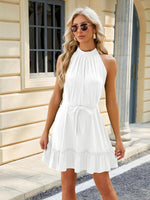 Midi Jurk met Halterhals en Strikband - Mini Dresses - Jurkjes.co