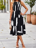 Midi Jurk met Hoge Hals en Bloemenprint - Group5 - Jurkjes.co