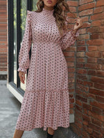 Midi Jurk met Hoge Hals en Polka Dots - Group8 - Jurkjes.co