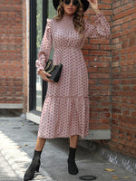 Midi Jurk met Hoge Hals en Polka Dots - Group8 - Jurkjes.co