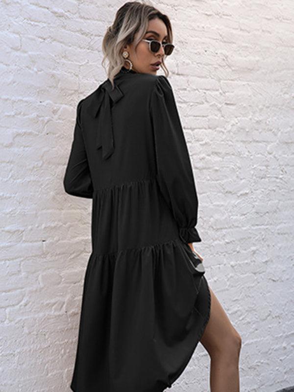 Midi Jurk met Hoog-Laag Zoom - Midi Dresses - Jurkjes.co