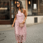 Midi Jurk met Kantdetails - Dresses - Jurkjes.co