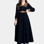 Midi Jurk met Klassieke Kraag - Women Summer Dress - Jurkjes.co