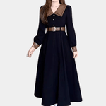 Midi Jurk met Klassieke Kraag - Women Summer Dress - Jurkjes.co