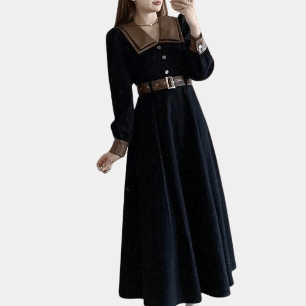 Midi Jurk met Klassieke Kraag - Women Summer Dress - Jurkjes.co