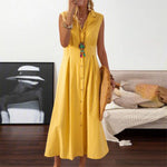 Midi Jurk met Knoopsluiting - Dresses - Jurkjes.co