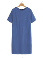 Midi Jurk met Knoopsluiting en Zakken - Midi Dresses - Jurkjes.co