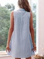 Midi Jurk met Knopen en Plooirok - Mini Dresses - Jurkjes.co