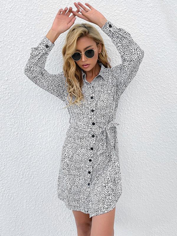 Midi Jurk met Knopen en Polka Dots - Group6 - Jurkjes.co