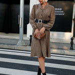 Midi Jurk met Kraag en Dierenprint - Group10 - Jurkjes.co