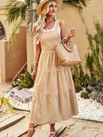 Midi Jurk met Lagen en Verstelbare Bandjes - Maxi Dresses - Jurkjes.co