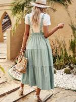 Midi Jurk met Lagen en Verstelbare Bandjes - Maxi Dresses - Jurkjes.co