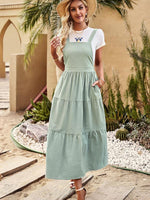 Midi Jurk met Lagen en Verstelbare Bandjes - Maxi Dresses - Jurkjes.co