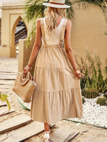 Midi Jurk met Lagen en Verstelbare Bandjes - Maxi Dresses - Jurkjes.co