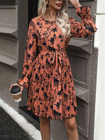 Midi Jurk met Lange Mouwen en Bloemenprint - Group8 - Jurkjes.co