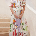 Midi Jurk met Levendige Prints - Dresses - Jurkjes.co