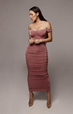 Midi Jurk met Off-the-Shoulder Ontwerp - Maxi Dresses - Jurkjes.co