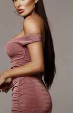 Midi Jurk met Off-the-Shoulder Ontwerp - Maxi Dresses - Jurkjes.co