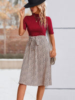 Midi Jurk met Paisley Print en Hoge Hals - Midi Dresses - Jurkjes.co