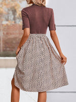 Midi Jurk met Paisley Print en Hoge Hals - Midi Dresses - Jurkjes.co
