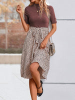 Midi Jurk met Paisley Print en Hoge Hals - Midi Dresses - Jurkjes.co