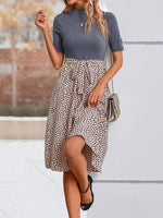 Midi Jurk met Paisley Print en Hoge Hals - Midi Dresses - Jurkjes.co