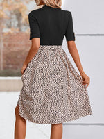 Midi Jurk met Paisley Print en Hoge Hals - Midi Dresses - Jurkjes.co