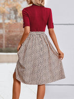 Midi Jurk met Paisley Print en Hoge Hals - Midi Dresses - Jurkjes.co