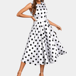 Midi Jurk met Polka Dots - Dresses - Jurkjes.co